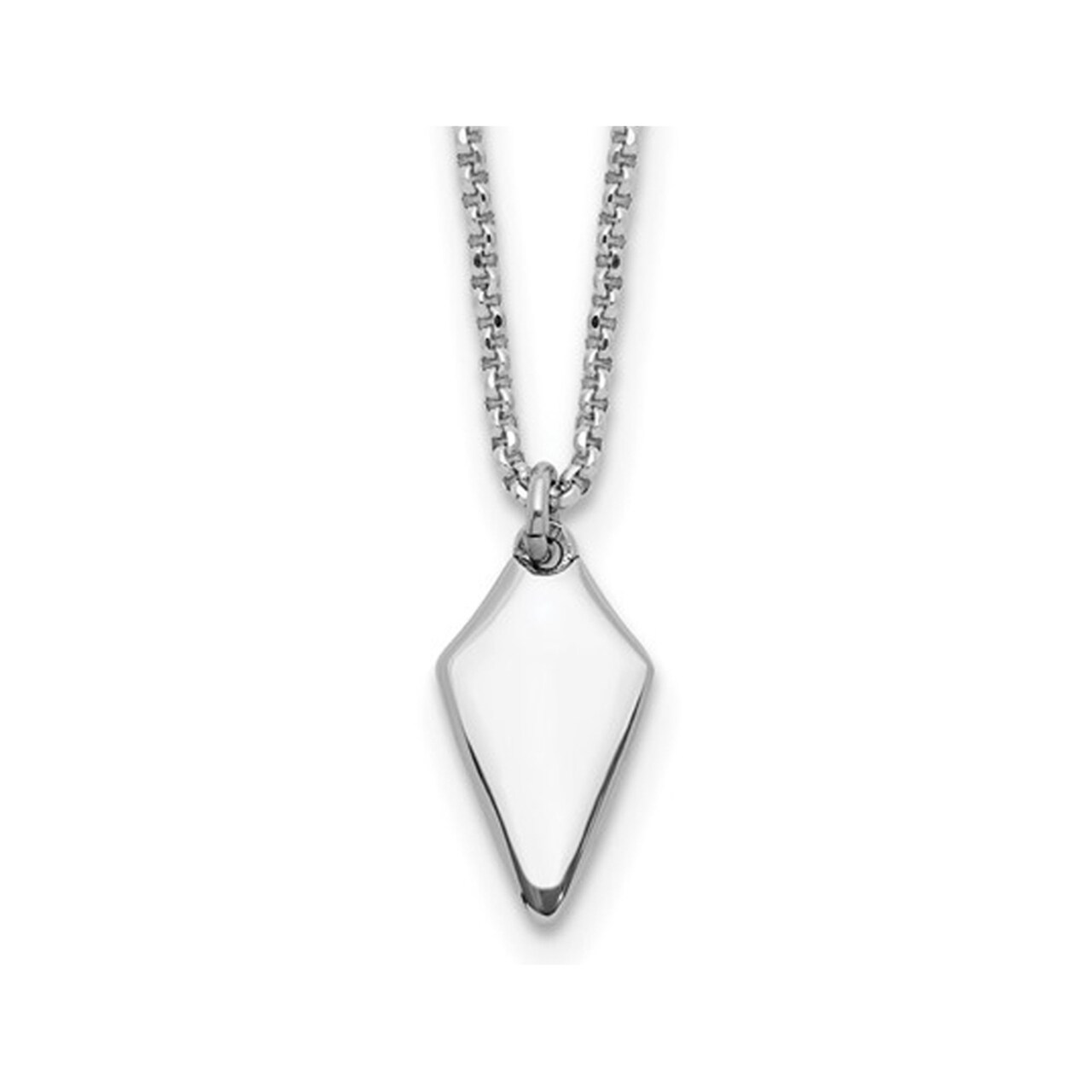 Gem And Harmony Sterling Silver Arrowhead Necklace with Chain (16.5 Inches)